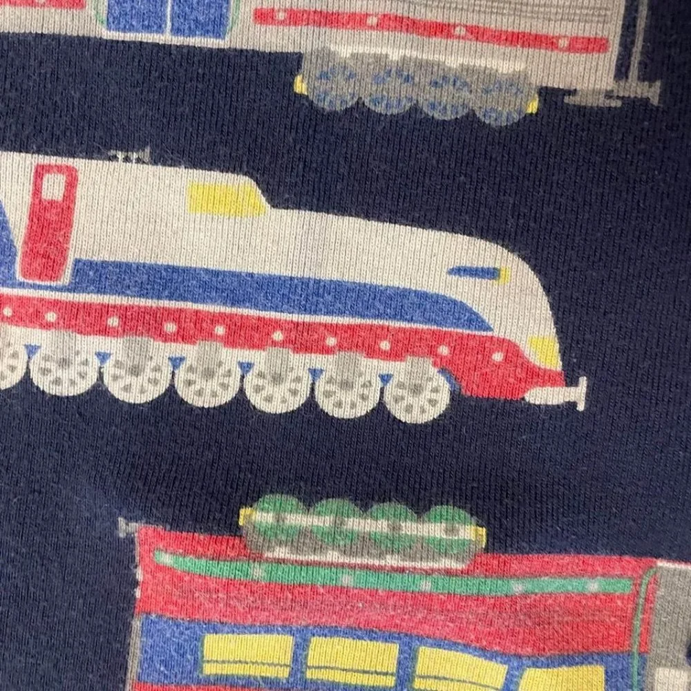 Hanna‎ Andersson baby train pajamas 3-6 months